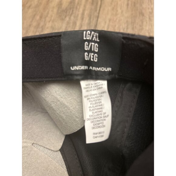Under Armour Black Baseball Cap LG/XL Polyester & Elastane - Picture 2 of 5